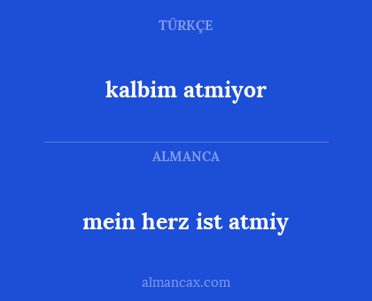 mein herz ist atmiy - kalbim atmiyor