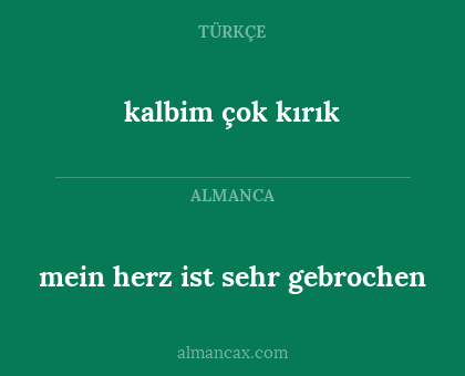 kalbim çok kırık - mein herz ist sehr gebrochen