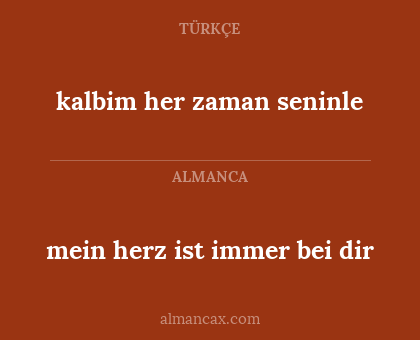 kalbim her zaman seninle - mein herz ist immer bei dir