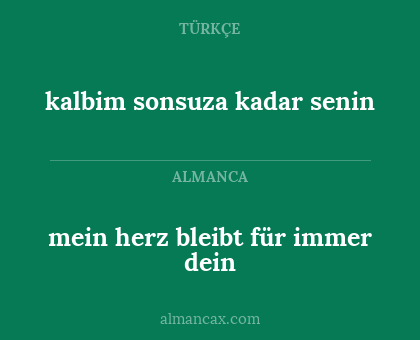 kalbim sonsuza kadar senin - mein herz bleibt für immer dein