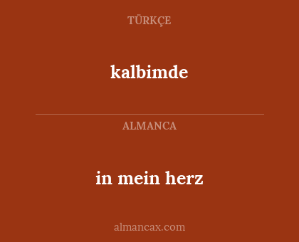 kalbimde - in mein herz