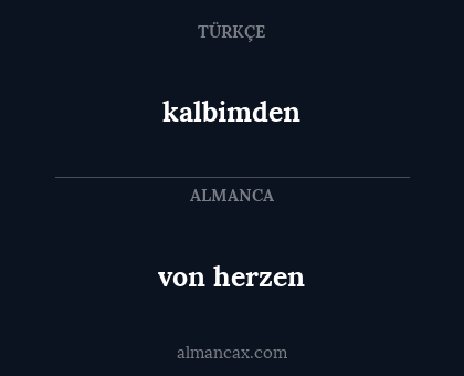 kalbimden - von herzen