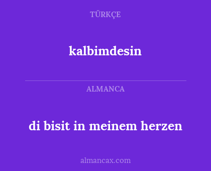kalbimdesin - di bisit in meinem herzen