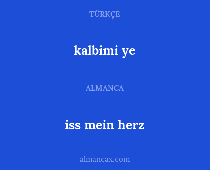 iss mein herz - kalbimi ye