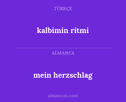 kalbimin ritmi - mein herzschlag
