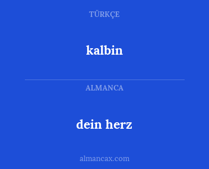 dein herz - kalbin