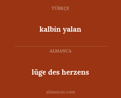 kalbin yalan - lüge des herzens