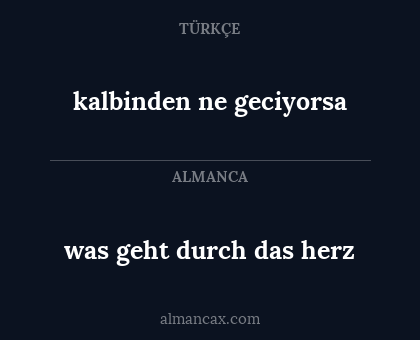 was geht durch das herz - kalbinden ne geciyorsa