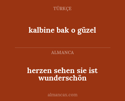 herzen sehen sie ist wunderschön - kalbine bak o güzel