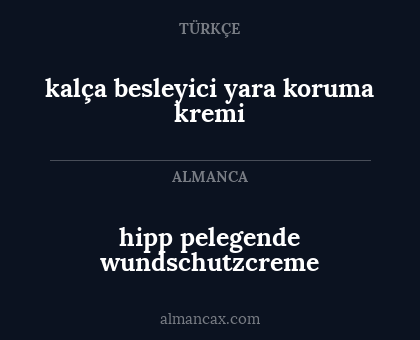 kalça besleyici yara koruma kremi - hipp pelegende wundschutzcreme