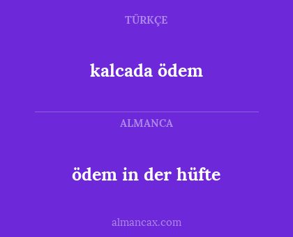 ödem in der hüfte - kalcada ödem