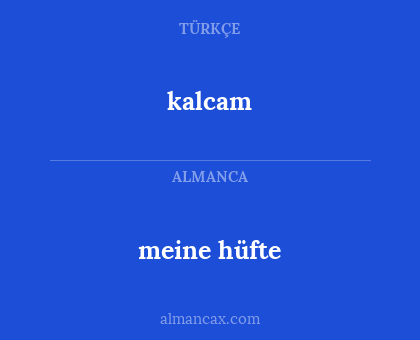 kalcam - meine hüfte