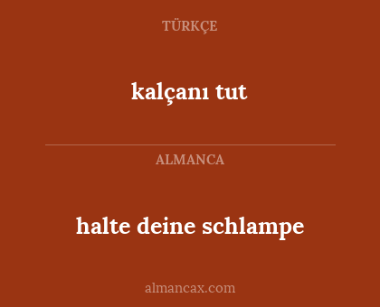 halte deine schlampe - kalçanı tut