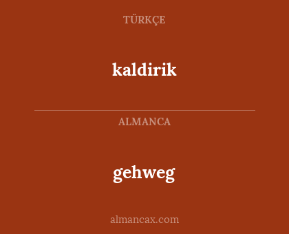 gehweg - kaldirik