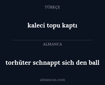 kaleci topu kaptı - torhüter schnappt sich den ball