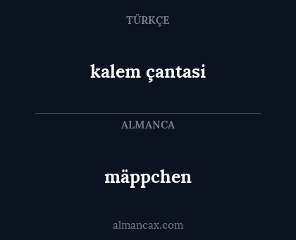 mäppchen - kalem çantasi