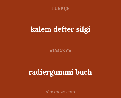 radiergummi buch - kalem defter silgi