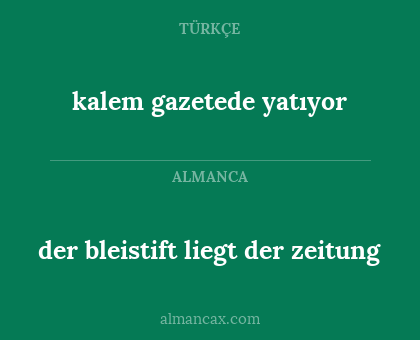 der bleistift liegt der zeitung - kalem gazetede yatıyor