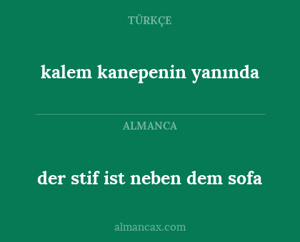 kalem kanepenin yanında - der stif ist neben dem sofa