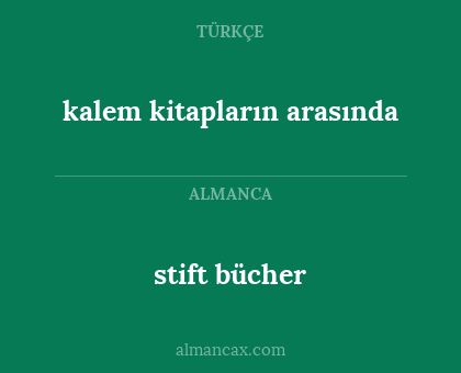 stift bücher - kalem kitapların arasında