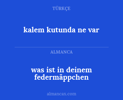 kalem kutunda ne var - was ist in deinem federmäppchen