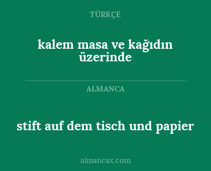 kalem masa ve kağıdın üzerinde - stift auf dem tisch und papier