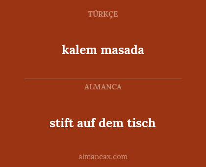 kalem masada - stift auf dem tisch