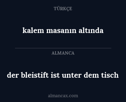 kalem masanın altında - der bleistift ist unter dem tisch