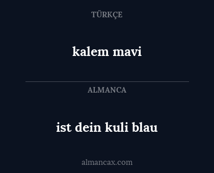 kalem mavi - ist dein kuli blau