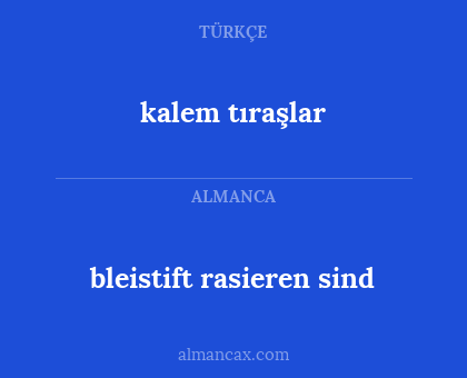 bleistift rasieren sind - kalem tıraşlar
