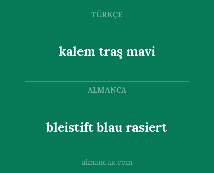 kalem traş mavi - bleistift blau rasiert