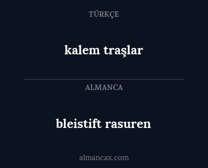 bleistift rasuren - kalem traşlar