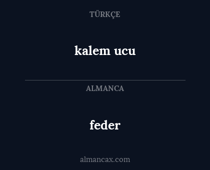 feder - kalem ucu
