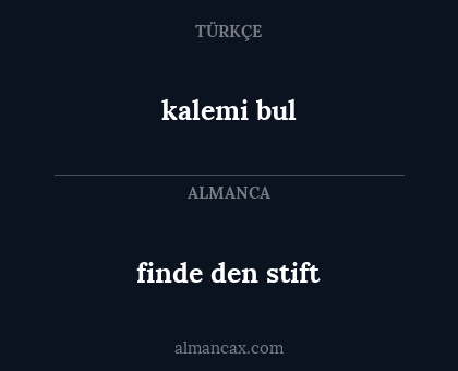 finde den stift - kalemi bul