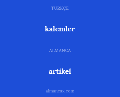 kalemler - artikel