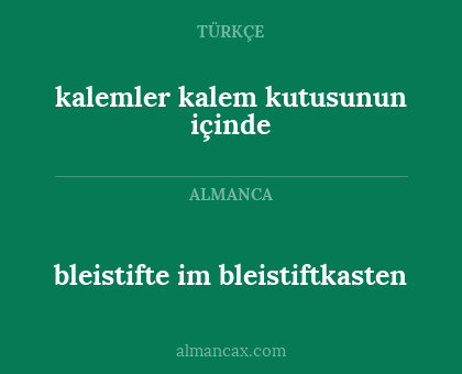 bleistifte im bleistiftkasten - kalemler kalem kutusunun içinde