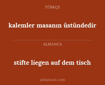 stifte liegen auf dem tisch - kalemler masanın üstündedir