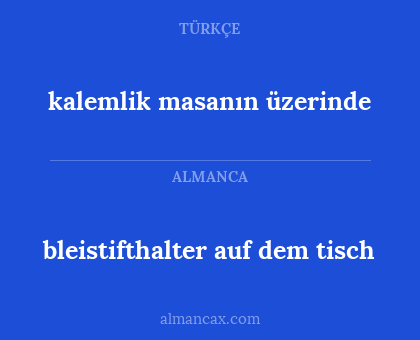 kalemlik masanın üzerinde - bleistifthalter auf dem tisch