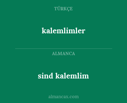 kalemlimler - sind kalemlim