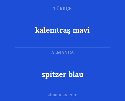 spitzer blau - kalemtraş mavi