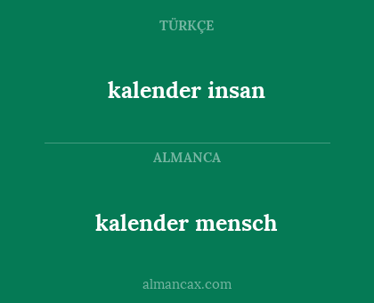 kalender insan - kalender mensch