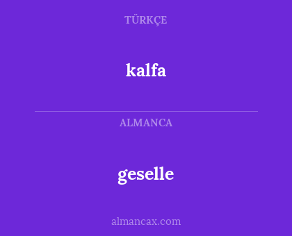 kalfa - geselle
