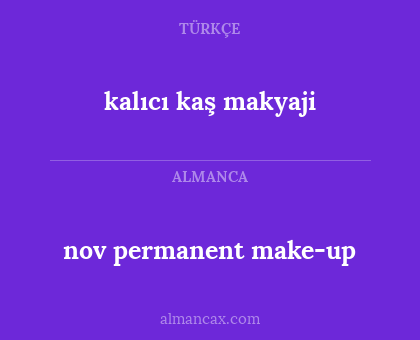 kalıcı kaş makyaji - nov permanent make-up