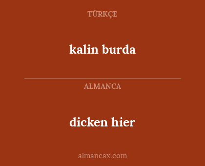 dicken hier - kalin burda
