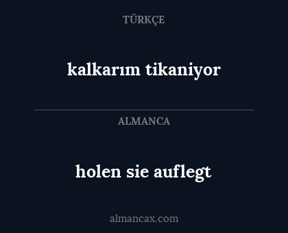 holen sie auflegt - kalkarım tikaniyor