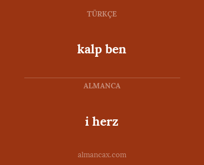 i herz - kalp ben