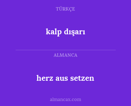 herz aus setzen - kalp dışarı