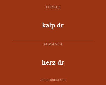 herz dr - kalp dr