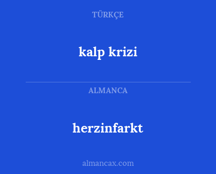 herzinfarkt - kalp krizi