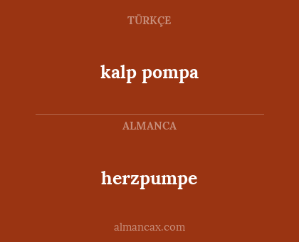 kalp pompa - herzpumpe